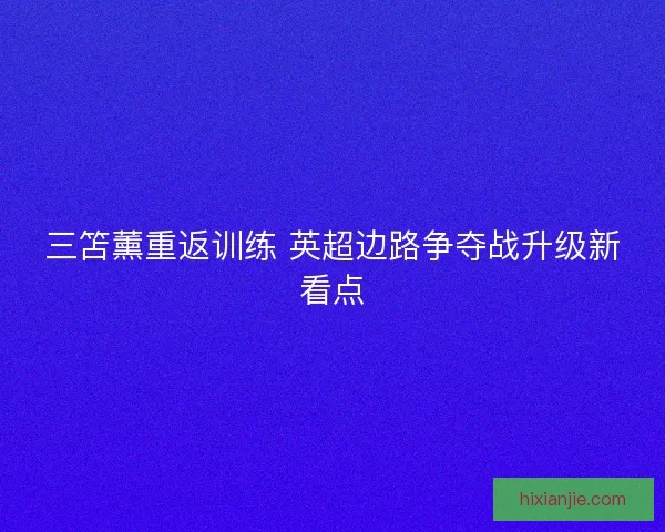 三笘薰重返训练 英超边路争夺战升级新看点